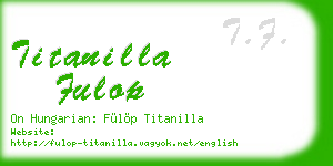 titanilla fulop business card